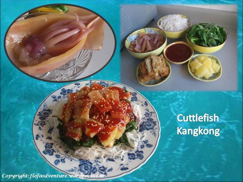 Cuttlefish Kangkong with Bee Hoon
